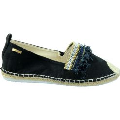Espadryle damskie BIG STAR DD274763, Kolor czarny. Czarne espadryle damskie BIG STAR, bez wzorów, bez obcasa. Za 79,99 zł.