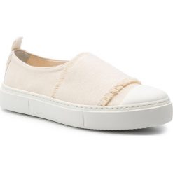 Trampki WEEKEND MAXMARA - Epopea 576101926 Bianco 001. Brązowe półbuty damskie WEEKEND MaxMara, bez wzorów, ze skóry, bez zapięcia. Za 999,00 zł.