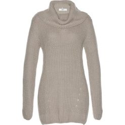 Golfy damskie: Sweter z golfem bonprix kamienisty melanż
