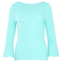 Miętowy Sweter Mind. Zielone swetry klasyczne damskie Born2be, uniwersalny. Za 34,99 zł.