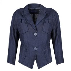 Trussardi Jeans Marynarka. Marynarki damskie Trussardi, bez wzorów, z jeansu. Za 189,00 zł.
