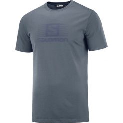 Salomon Blend Logo Koszulka Szary. Szare podkoszulki męskie Salomon, xl, z nadrukiem, z bawełny, z krótkim rękawem. Za 137,95 zł.