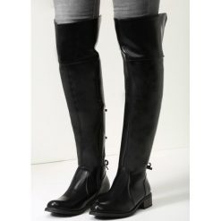 Buty zimowe damskie: Czarne Kozaki Five More Minutes
