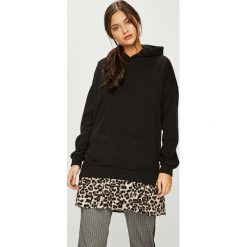 Answear - Bluza. Czarne bluzy damskie z kapturem marki ANSWEAR, s, z dzianiny. W wyprzedaży za 79,90 zł.
