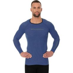 Koszulki sportowe męskie: Brubeck Koszulka męska 3D Run PRO z długim rękawem niebieska r. XXL (LS13000)