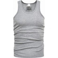 Koszulka męska tank top szara Recea. Szare koszulki męskie Recea, xl, bez wzorów, z bawełny, sportowe, bez kołnierzyka, bez rękawów. Za 14,99 zł.