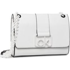 Torebka CALVIN KLEIN - Ck Signature Conv Crossbody Md K60K606350 YAG. Białe torebki klasyczne damskie Calvin Klein, bez wzorów, ze skóry ekologicznej, klasyczne, bez dodatków. W wyprzedaży za 489,00 zł.
