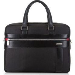 Torba na laptopa. Czarne torby na laptopa Wittchen, w paski, z nylonu, biznesowe. W wyprzedaży za 279,90 zł.