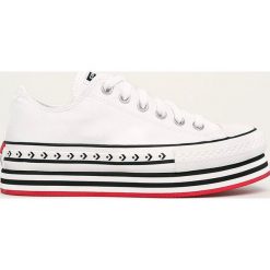 Converse - Tenisówki. Białe trampki i tenisówki damskie Converse, bez wzorów, z gumy, bez zapięcia. Za 379,90 zł.