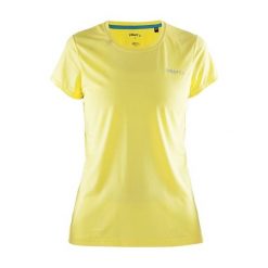Craft Pure Light Tee Yellow Women XS. Żółte bluzki sportowe damskie Craft, xs, bez wzorów, bez kołnierzyka, bez rękawów, bez kaptura, do biegania. Za 166,00 zł.