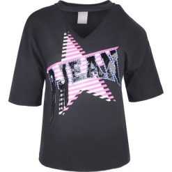 Pinko T-shirt "Farmacologia". Bluzki damskie Pinko, z nadrukiem, z tkaniny, z okrągłym kołnierzem. Za 329,00 zł.