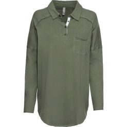 Bluza dresowa bonprix oliwkowy melanż. Zielone bluzy damskie bonprix, z dresówki, bez kaptura. Za 37,99 zł.
