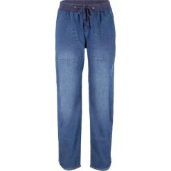 Dżinsy z gumką w talii Loose Fit bonprix niebieski "stone". Niebieskie jeansy damskie bonprix, bez wzorów, z jeansu. Za 129,99 zł.