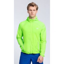 Kurtka treningowa męska KUMTR001 - zielony neon. Zielone kurtki męskie 4f, na lato, s, bez wzorów, z materiału, bez kaptura. W wyprzedaży za 179,99 zł.