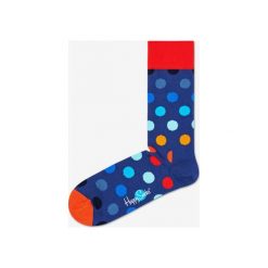 Happy Socks Big Dot Skarpetki Niebieski. Niebieskie skarpetki męskie Happy Socks, w grochy, z elastanu. Za 47,95 zł.