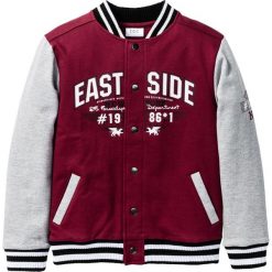 Bluza rozpinana "college" bonprix bordowo-jasnoszary melanż. Czerwone bluzy chłopięce marki bonprix, m, melanż. Za 59,99 zł.