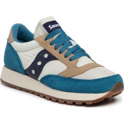 Sneakersy SAUCONY - Jazz Original Vintage S60368-109 Blu/Wht/Tan. Niebieskie półbuty damskie Saucony, na co dzień, bez wzorów, z zamszu, vintage, bez obcasa, na płaskiej podeszwie, bez zapięcia. Za 349,00 zł.