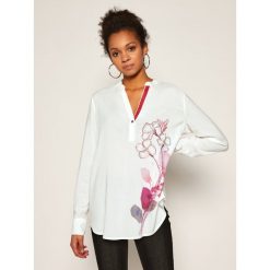 Bluzka Desigual Senda 20WWBW59. Białe bluzki damskie Desigual, xxl, bez wzorów, bez kołnierzyka, bez rękawów. Za 349,00 zł.