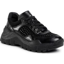 Sneakersy EVA MINGE - EM-08-07-000587 601. Czarne półbuty damskie Eva Minge, z zamszu. W wyprzedaży za 379,00 zł.