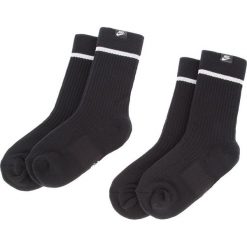 Zestaw 2 par wysokich skarpet unisex NIKE - SX7166 010 Czarny. Czarne skarpetki damskie Nike, bez wzorów, z elastanu. Za 59,00 zł.