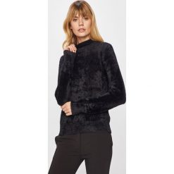 Guess Jeans - Sweter. Czarne swetry damskie Guess Jeans, s, z aplikacjami, z wiskozy, bez rękawów, bez kaptura. Za 319,90 zł.