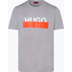 HUGO - T-shirt męski – Dolive193, szary. Szare t-shirty męskie HUGO, s, z napisami, z bawełny, bez kołnierzyka. Za 219,95 zł.