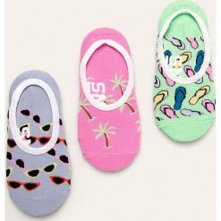 Vans - Stopki (3-pack). Skarpetki damskie Vans, bez wzorów, z elastanu. W wyprzedaży za 59,90 zł.