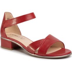 Sandały CAPRICE - 9-28205-24 Red Nappa 501. Czerwone klapki damskie Caprice, bez wzorów, ze skóry, bez obcasa, na obcasie. Za 239,00 zł.