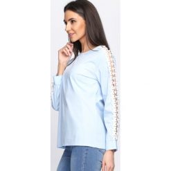 Niebieska Bluzka Effective Sleeve. Niebieskie bluzki longsleeves Born2be, s. Za 54,99 zł.