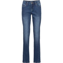 Shirt bluzkowy z rękawami z falban bonprix pastelowy miętowy w kwiaty. Zielone jeansy damskie bonprix, w kwiaty, bez kołnierzyka, bez rękawów, bez kaptura. Za 24,99 zł.