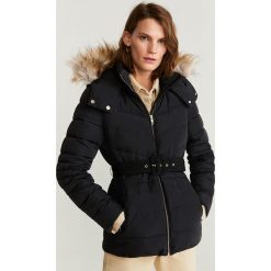 Mango - Kurtka puchowa Paris5. Czarne kurtki damskie Mango, s, w paski, z poliesteru, krótkie. Za 299,90 zł.