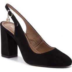 Sandały KAZAR - Pearl 38895-02-00 Black. Czarne klapki damskie Kazar, bez wzorów, ze skóry, na wysokim obcasie. W wyprzedaży za 379,00 zł.