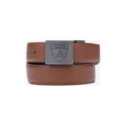 Lamborghini Pasek Brązowy. Pomarańczowe paski męskie Lamborghini, w paski, ze skóry. Za 378,95 zł.