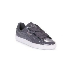 Buty Puma WN BASKET HEART PATENT.IRO. Szare trampki i tenisówki damskie Puma, bez wzorów, bez zapięcia. Za 359,20 zł.