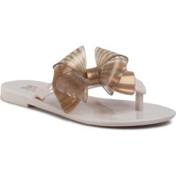 Japonki MELISSA - Mel Harmonic Sweet II Inf 32766 Beige/Gold 50851. Brązowe sandały dziewczęce Melissa, z tworzywa sztucznego, bez zapięcia. Za 189,00 zł.