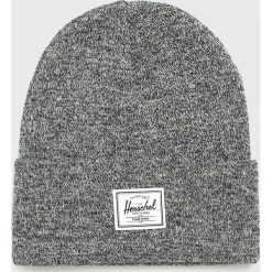 Herschel - Czapka. Niebieskie czapki damskie Herschel, bez wzorów, z dzianiny. W wyprzedaży za 59,90 zł.
