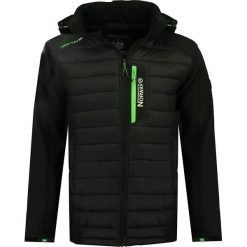 Kurtka softshellowa "Taxon" w kolorze czarnym. Czarne kurtki męskie Geographical Norway Men, xxl, z aplikacjami, z bawełny, bez kaptura. W wyprzedaży za 229,95 zł.