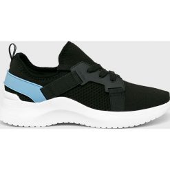 Calvin Klein - Buty. Czarne buty sportowe damskie Calvin Klein, bez wzorów, ze skóry, sportowe. W wyprzedaży za 479,90 zł.