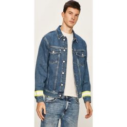 Tommy Jeans - Kurtka jeansowa. Niebieskie płaszcze męskie Tommy Jeans, s, bez wzorów, z elastanu, krótkie, bez kaptura. Za 649,90 zł.
