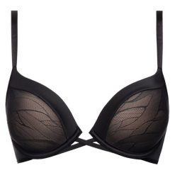 Biustonosz push-up Triumph Airy Sensation 10167425. Czarne biustonosze Triumph, bez wzorów, z elastanu. W wyprzedaży za 139,00 zł.