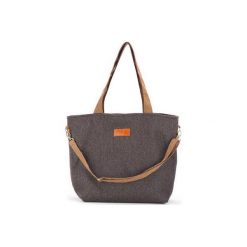 Shopper bag damskie: Duża torba typu shopper Mili Duo Braid MDB1 – brown