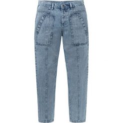 Dżinsy Loose Fit Tapered, bawełna organiczna bonprix niebieski "bleached”. Niebieskie jeansy męskie bonprix, m, bez wzorów. Za 109,99 zł.