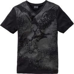 T-shirt Slim Fit bonprix czarny z nadrukiem. Czarne t-shirty męskie z nadrukiem bonprix, l. Za 44,99 zł.