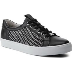 Sneakersy CAPRICE - 9-23652-22 Black Mesh 055. Czarne półbuty damskie Caprice, ze skóry. W wyprzedaży za 169,00 zł.