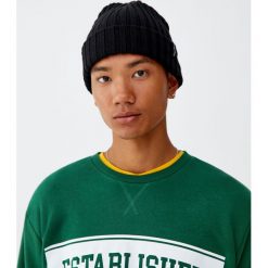 Bluza z literami. Zielone bluzy męskie rozpinane marki Pull&Bear, m. Za 59,90 zł.