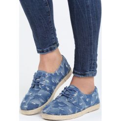 Niebieskie Espadryle Heat. Niebieskie espadryle damskie Born2be, bez wzorów, bez obcasa, na płaskiej podeszwie. Za 29,99 zł.