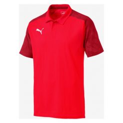 Puma Cup Sideline Polo Koszulka Czerwony. Czerwone podkoszulki męskie Puma, l, bez wzorów, z bawełny, polo, bez rękawów. Za 188,95 zł.