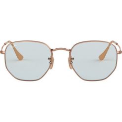 Ray-Ban - Okulary Hexagonal Flat. Niebieskie okulary przeciwsłoneczne męskie Ray-Ban, z materiału, okrągłe. W wyprzedaży za 499,90 zł.