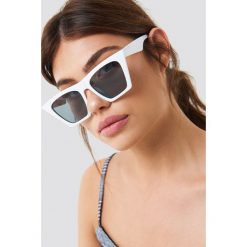 Okulary przeciwsłoneczne damskie: NA-KD Accessories Okulary przeciwsłoneczne ostre kocie oczy – White