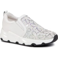 Sneakersy SCA'VIOLA - B-181 White. Białe półbuty damskie Sca'viola, na co dzień, bez wzorów, ze skóry, bez obcasa, na koturnie, bez zapięcia. W wyprzedaży za 259,00 zł.